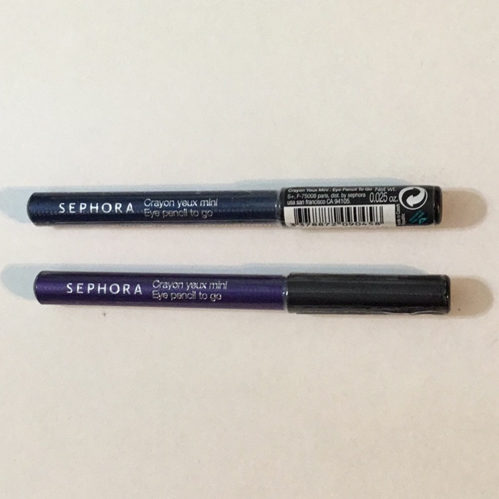 Set of 2 Sephora mini eye pencils to go: 05 fresh violet & 06 night blue